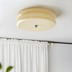 Art Deco Vintage Ceiling Light - Glamorous Glass & Brass Flush Mount for Bedroom