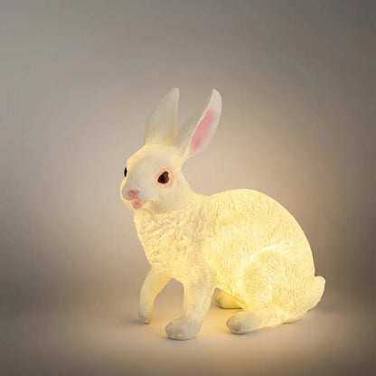 Nuvlight Bunny Outdoor Light – Cute Sitting & Carrot Bunny Garden Lamp