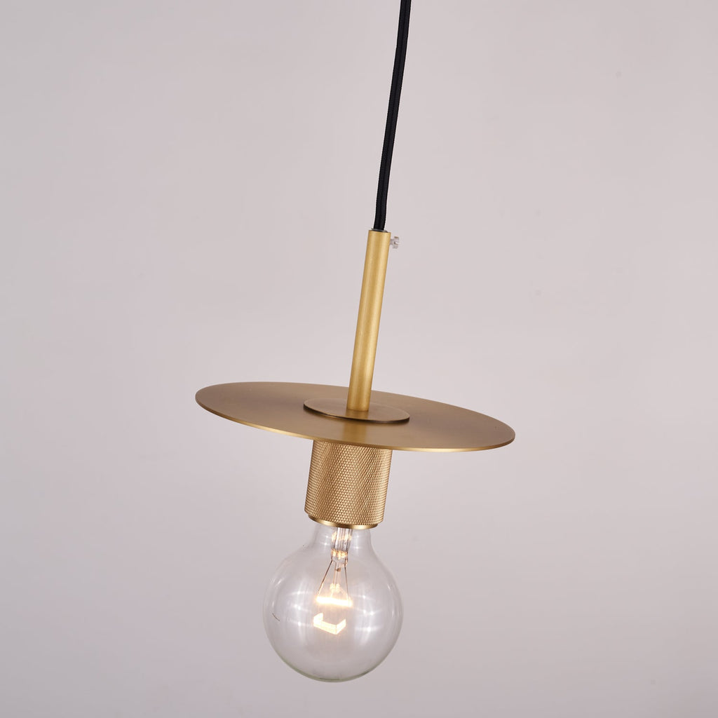 Modern Brass Pendant Light - Mini Glass Hanging Lamp for Kitchen Island