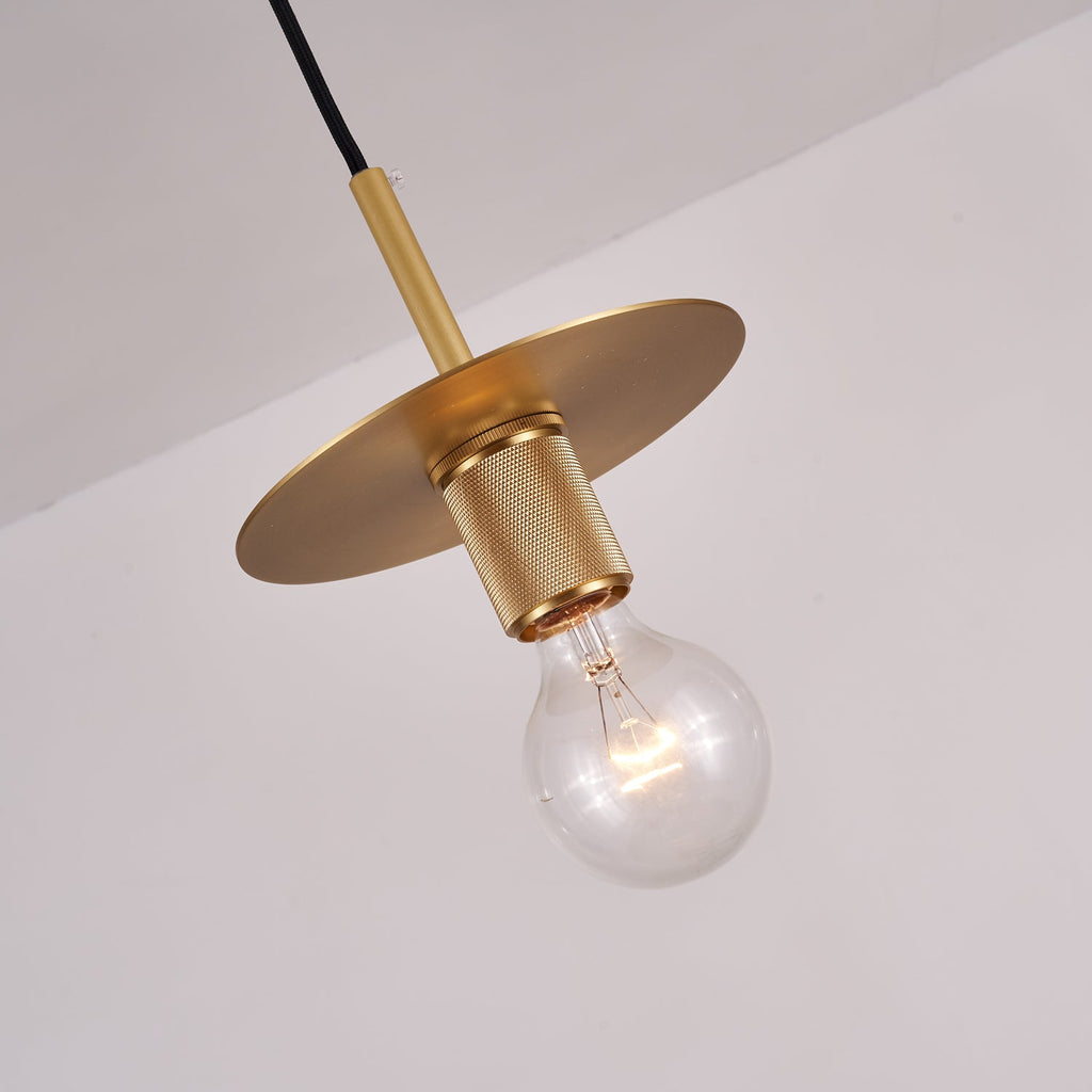 Modern Brass Pendant Light - Mini Glass Hanging Lamp for Kitchen Island