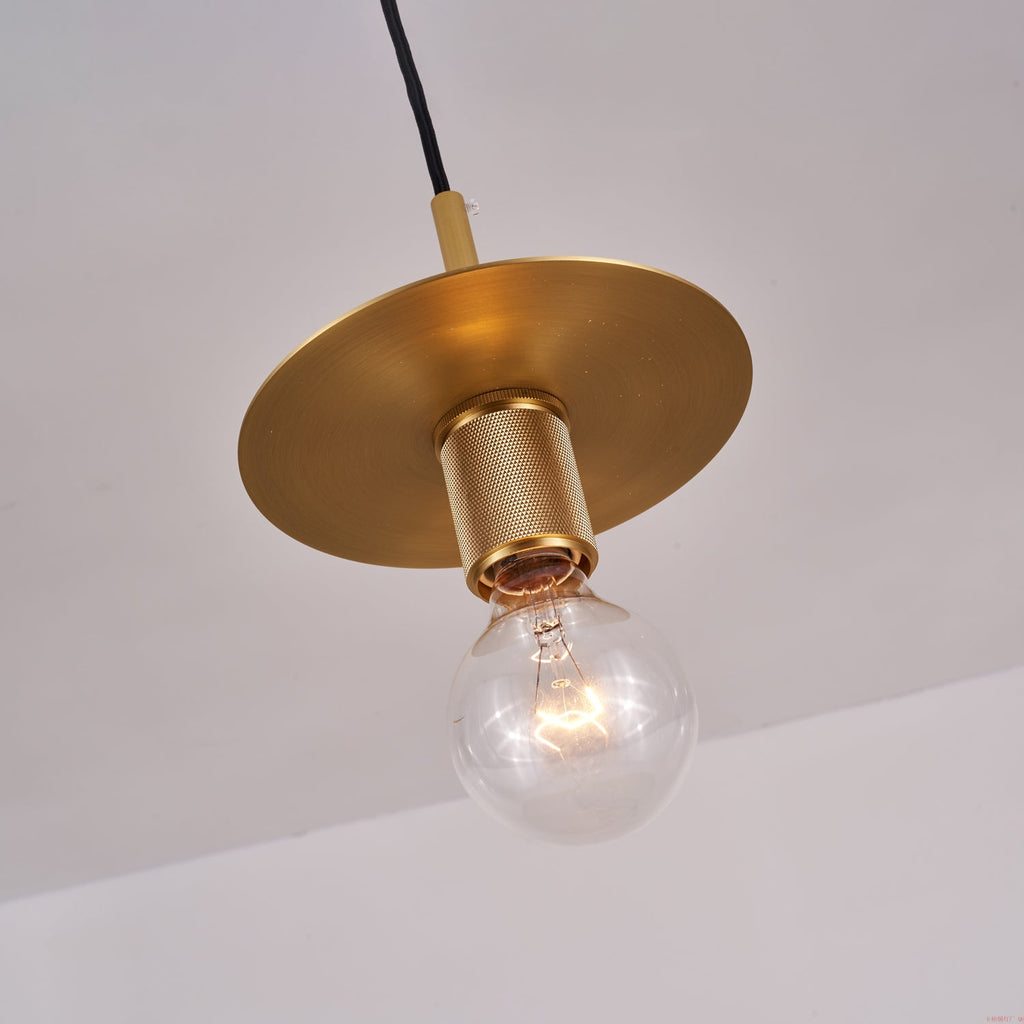 Modern Brass Pendant Light - Mini Glass Hanging Lamp for Kitchen Island