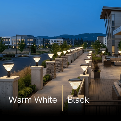 Arcato Modern Diamond Outdoor Pillar Light – Black Metal/Acrylic for Patio