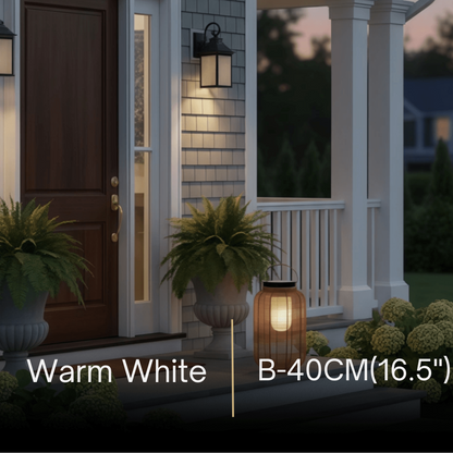 Bamburo Farmhouse Floor Lamp -Metal/Rattan Lantern in Natural Wood Color Garden