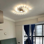 Artistic Fireworks Ceiling Light - Modern Swirl Burst Flush Mount for Living Room
