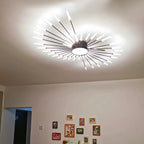 Artistic Fireworks Ceiling Light - Modern Swirl Burst Flush Mount for Living Room