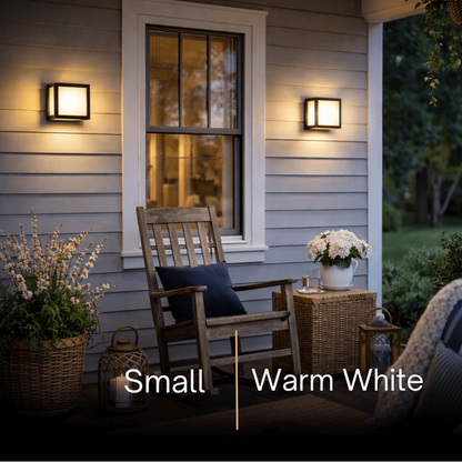 Arcato Geometric Matte Black Outdoor Wall Light – Modern LED Sconce for Patio & Entryway
