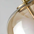 Modern Artisan Glass Pendant - Elegant Hand-Blown Globe Hanging Light for Dining Room