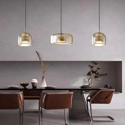 Glass Globe Pendant Light for Dining Room