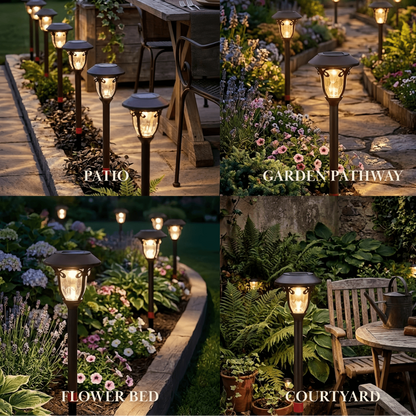 Irondale Industrial Bowl-Shaped Solar Pathway Light – Coffee Metal Outdoor Lamp