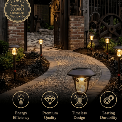 Irondale Industrial Bowl-Shaped Solar Pathway Light – Coffee Metal Outdoor Lamp
