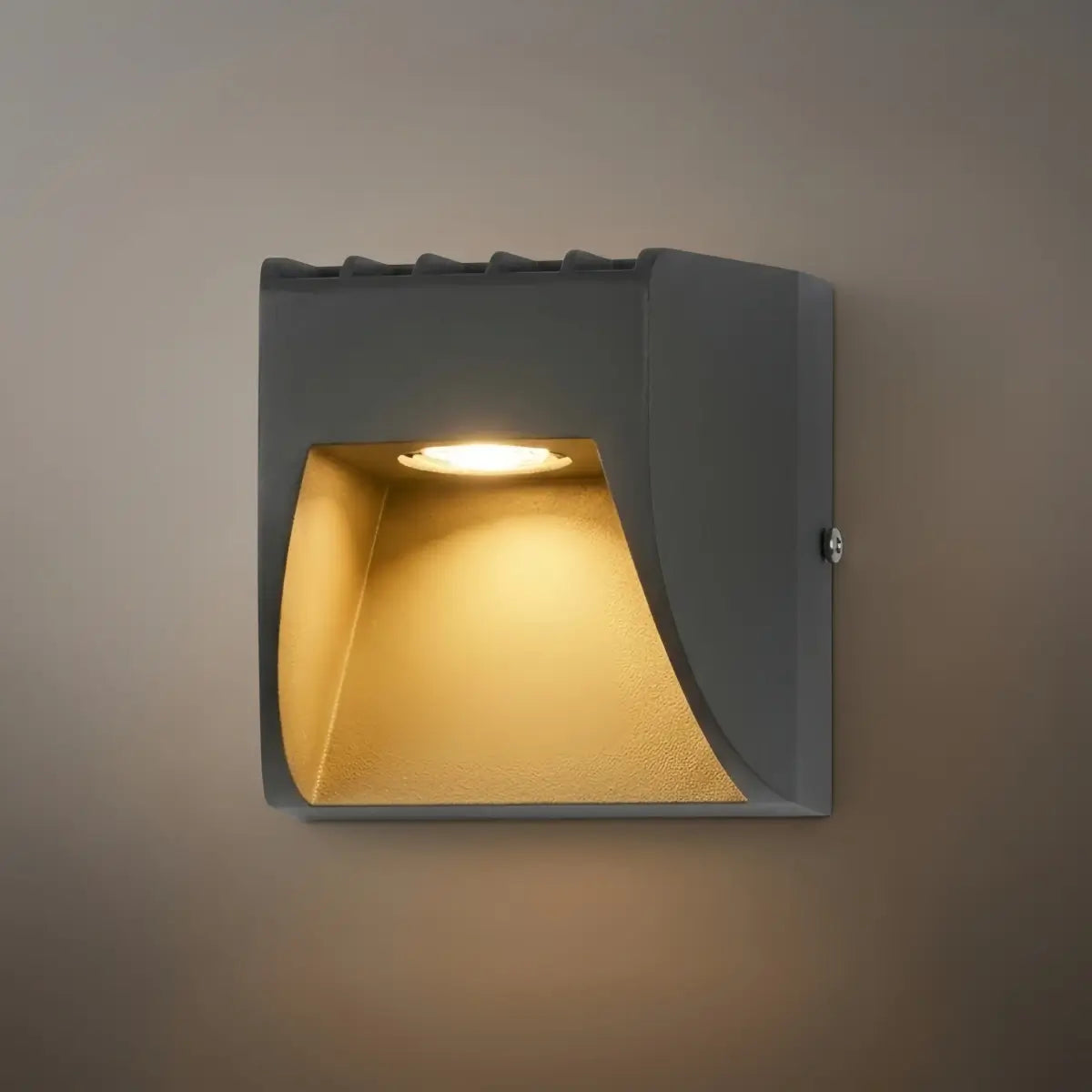 Irondale Industrial Geometric Outdoor Wall Lamp - Black Metal for Garden