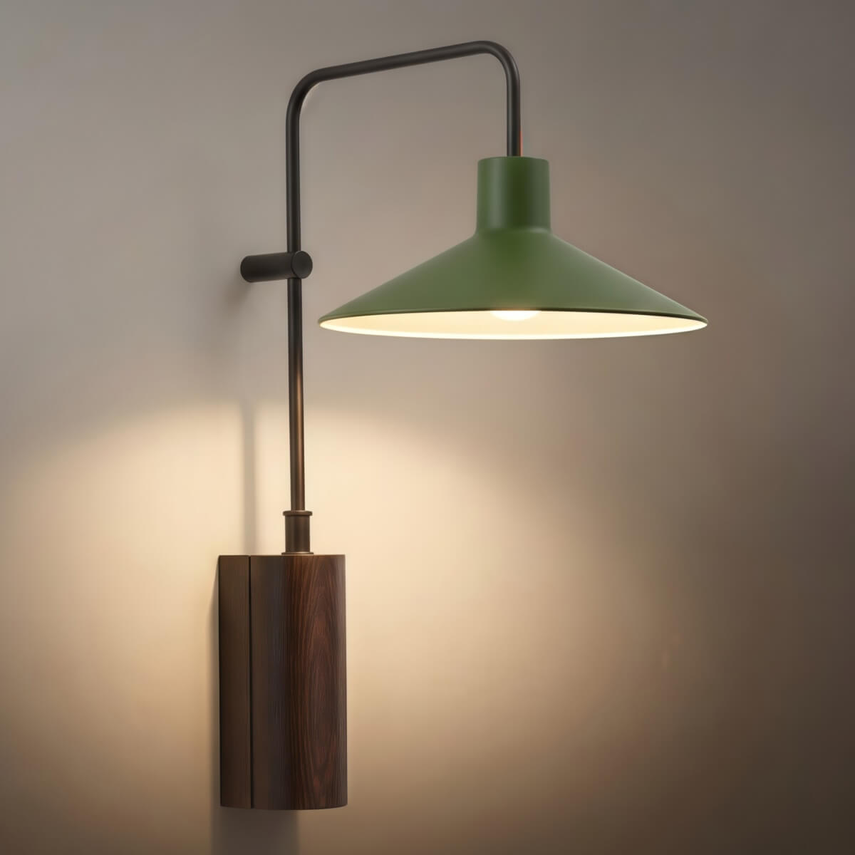 Nuvlight Industrial Metal Outdoor Wall Lamp - Dark Coffee Wide Cone