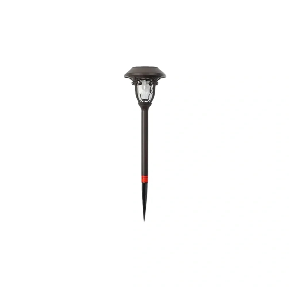 Irondale Industrial Bowl-Shaped Solar Pathway Light – Coffee Metal Outdoor Lamp