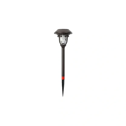 Irondale Industrial Bowl-Shaped Solar Pathway Light – Coffee Metal Outdoor Lamp