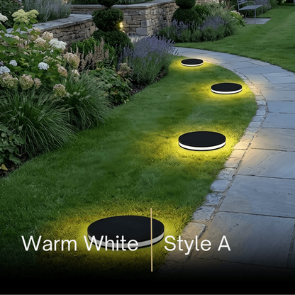 Irondale Industrial Outdoor Deck Step Lights - Black Round Metal Design for Garden