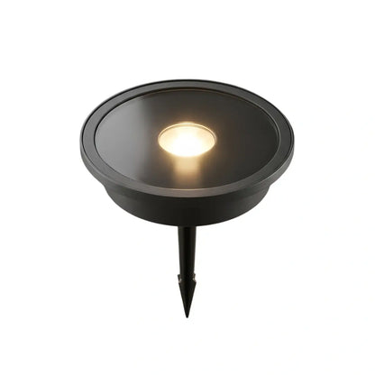 Irondale Industrial Outdoor Deck Step Lights - Black Round Metal Design for Garden