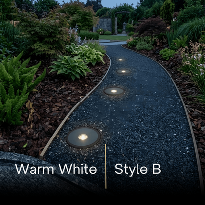 Irondale Industrial Outdoor Deck Step Lights - Black Round Metal Design for Garden