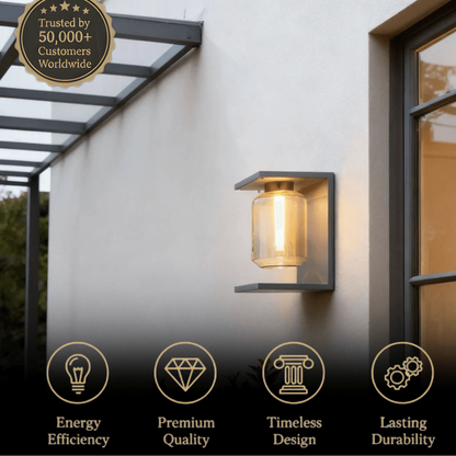 Irondale Industrial Solar LED Wall Sconce – Black Outdoor Light for Patio