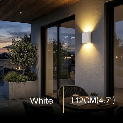 Irondale Minimalist Rectangular Outdoor Wall Lamp - Black Metal for Patio