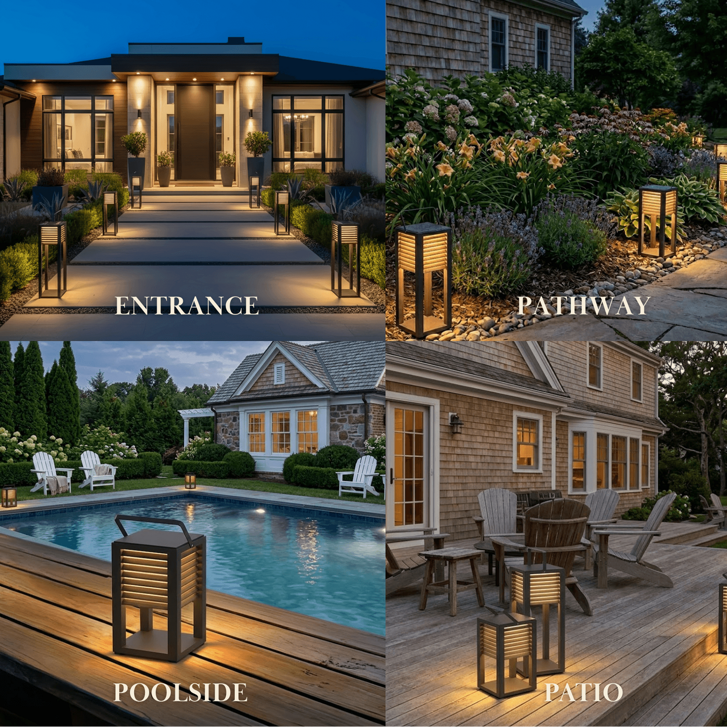 Irondale Modern Solar Outdoor Floor Lamp – Rectangular Black Lantern Light Garden/Patio