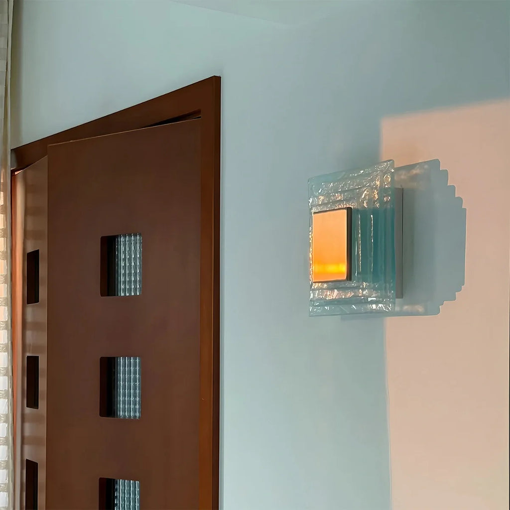 Murano Water Ripple Wall Sconce - Hand-Blown Italian Glass Art Lamp for Luxury Interiors