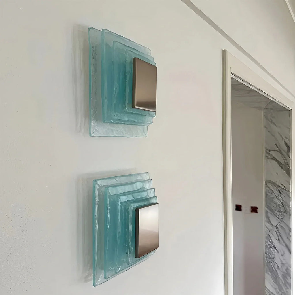 Murano Water Ripple Wall Sconce - Hand-Blown Italian Glass Art Lamp for Luxury Interiors