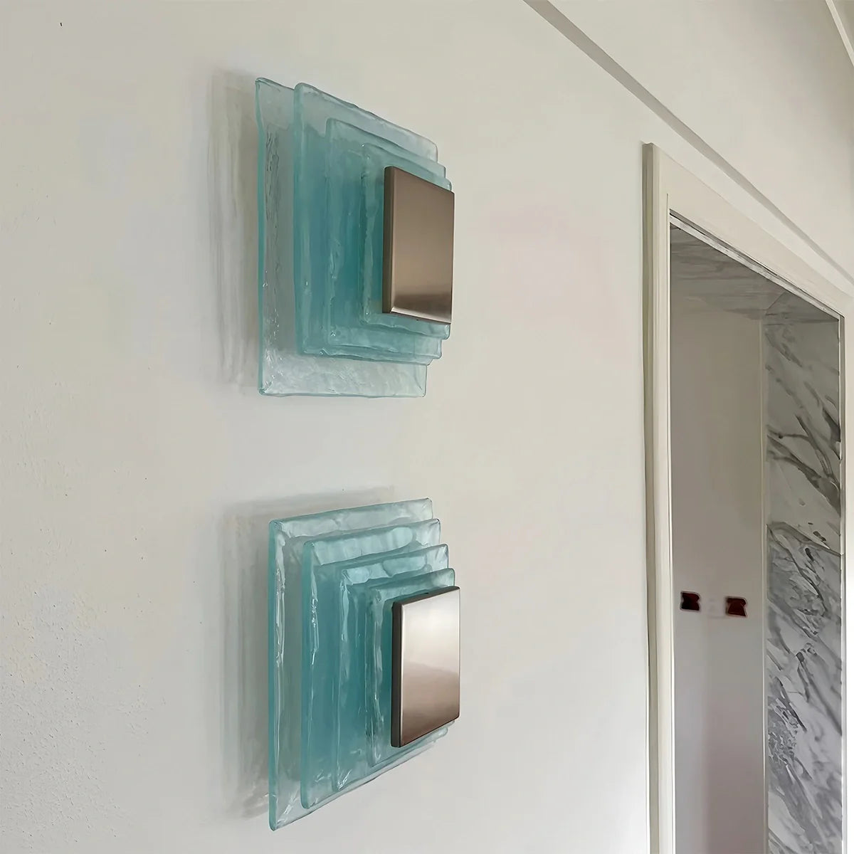 Murano Water Ripple Wall Sconce - Hand-Blown Italian Glass Art Lamp for Luxury Interiors