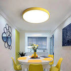 Modern Macaron Ceiling Light - Minimalist Circular LED Flush Mount for Nursery & Playroom