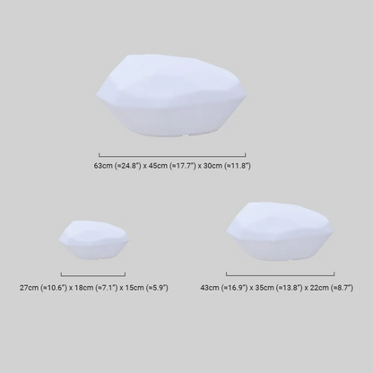 Lunara Art Deco RGB Pathway Light - Rechargeable Rock Design for Outdoor/Garden
