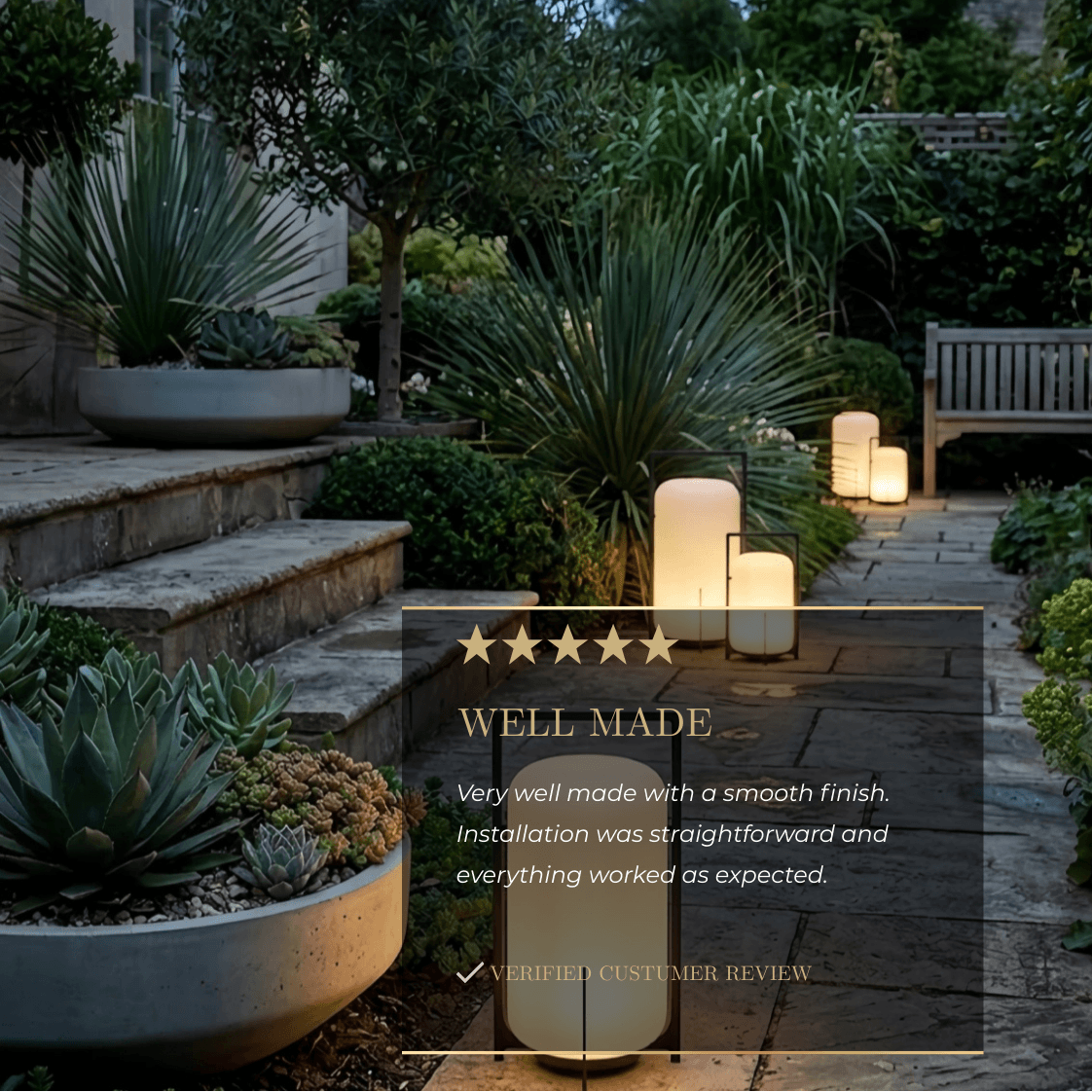 Lunara Modern Outdoor Solar Floor Lamp - Black Metal & Acrylic Cylindrical for Garden