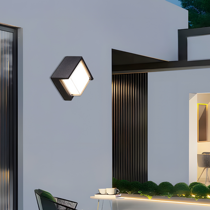 Irondale Modern Metal/Acrylic Outdoor Wall Lamp - Round/Rectangular External Wall