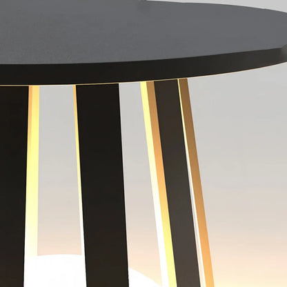 Irondale Modern Metal Solar Outdoor Floor Lamp - Weatherproof Black for Patio/Garden