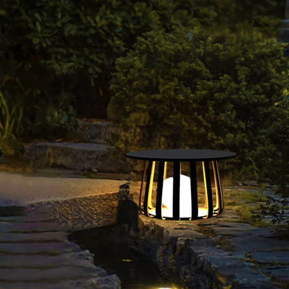 Irondale Modern Metal Solar Outdoor Floor Lamp - Weatherproof Black for Patio/Garden
