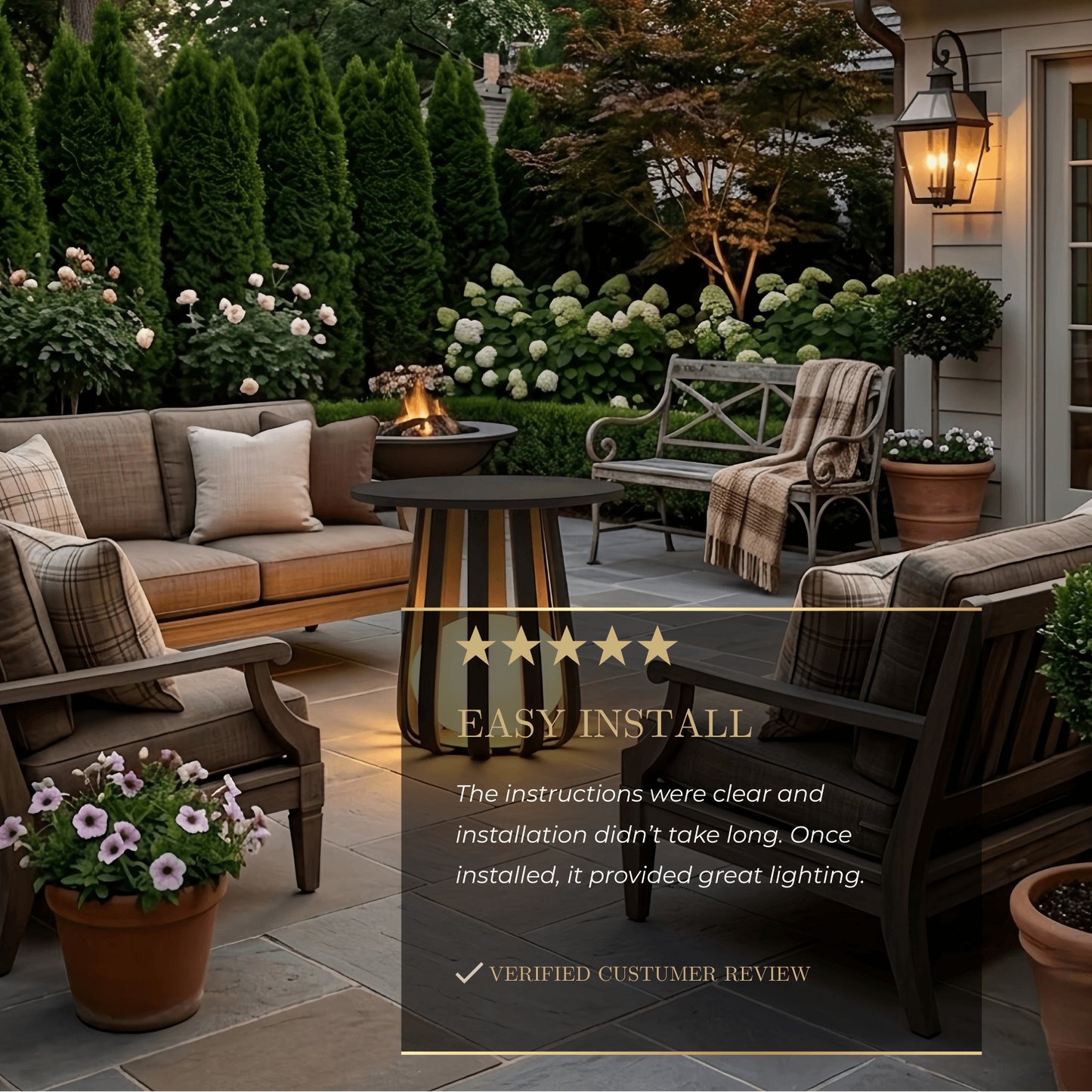 Irondale Modern Metal Solar Outdoor Floor Lamp - Weatherproof Black for Patio/Garden