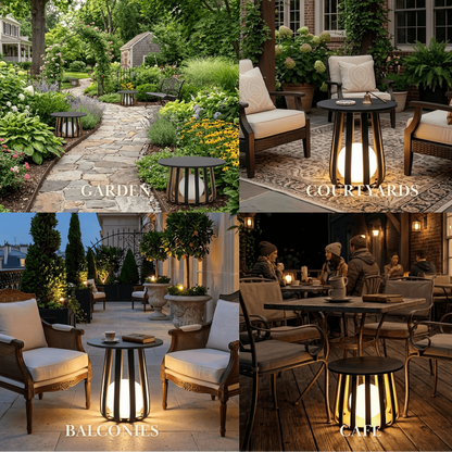 Irondale Modern Metal Solar Outdoor Floor Lamp - Weatherproof Black for Patio/Garden