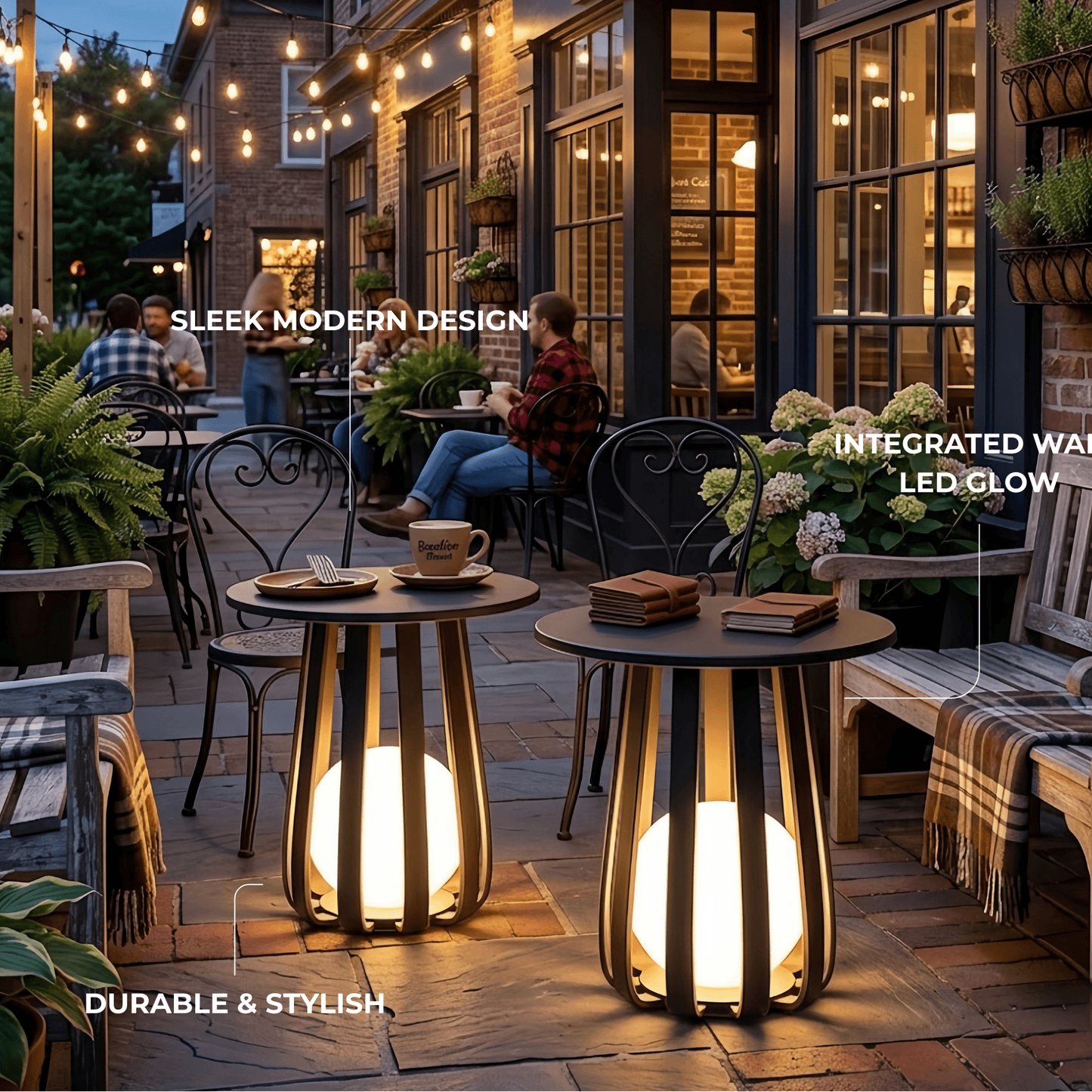 Irondale Modern Metal Solar Outdoor Floor Lamp - Weatherproof Black for Patio/Garden