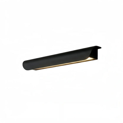 Irondale Minimalist Curved Wall Lamp - Black/White Metal/Acrylic for Outdoor Garden