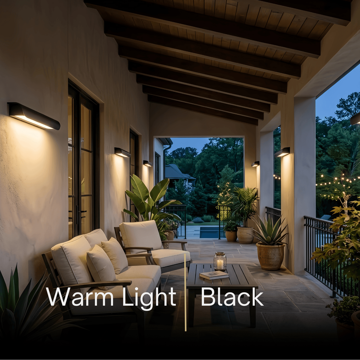 Irondale Minimalist Curved Wall Lamp - Black/White Metal/Acrylic for Outdoor Garden