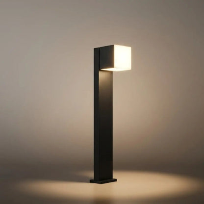 Nuvlight Minimalist Geometric Pathway Lamp – Black Metal Outdoor Light