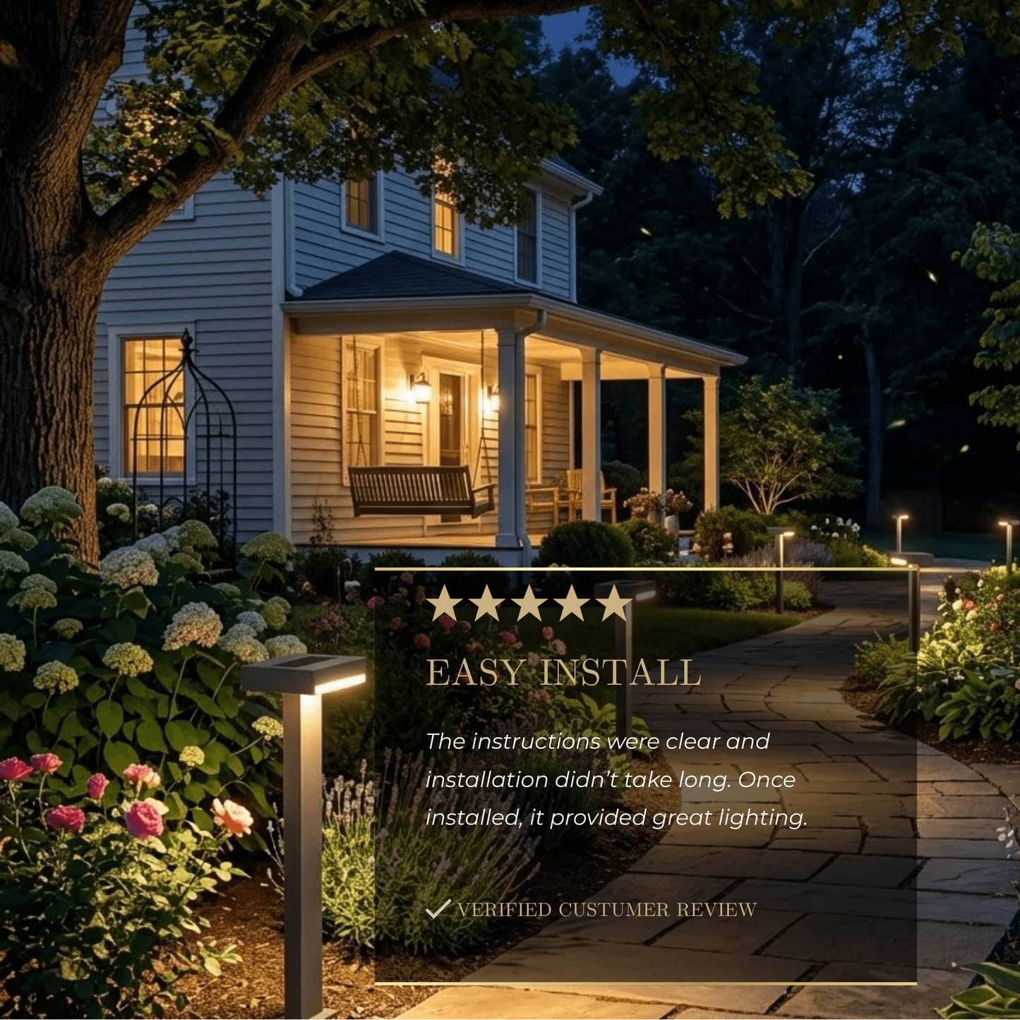 Stellar Minimalist Geometric Pathway Lamp – Black Metal Outdoor Light