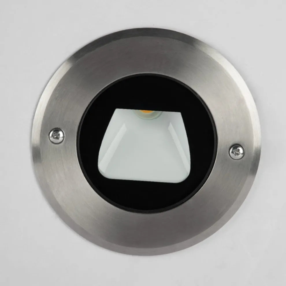 Irondale Minimalist Outdoor Deck Lights - Black Metal & Glass Cylindrical for Stairs