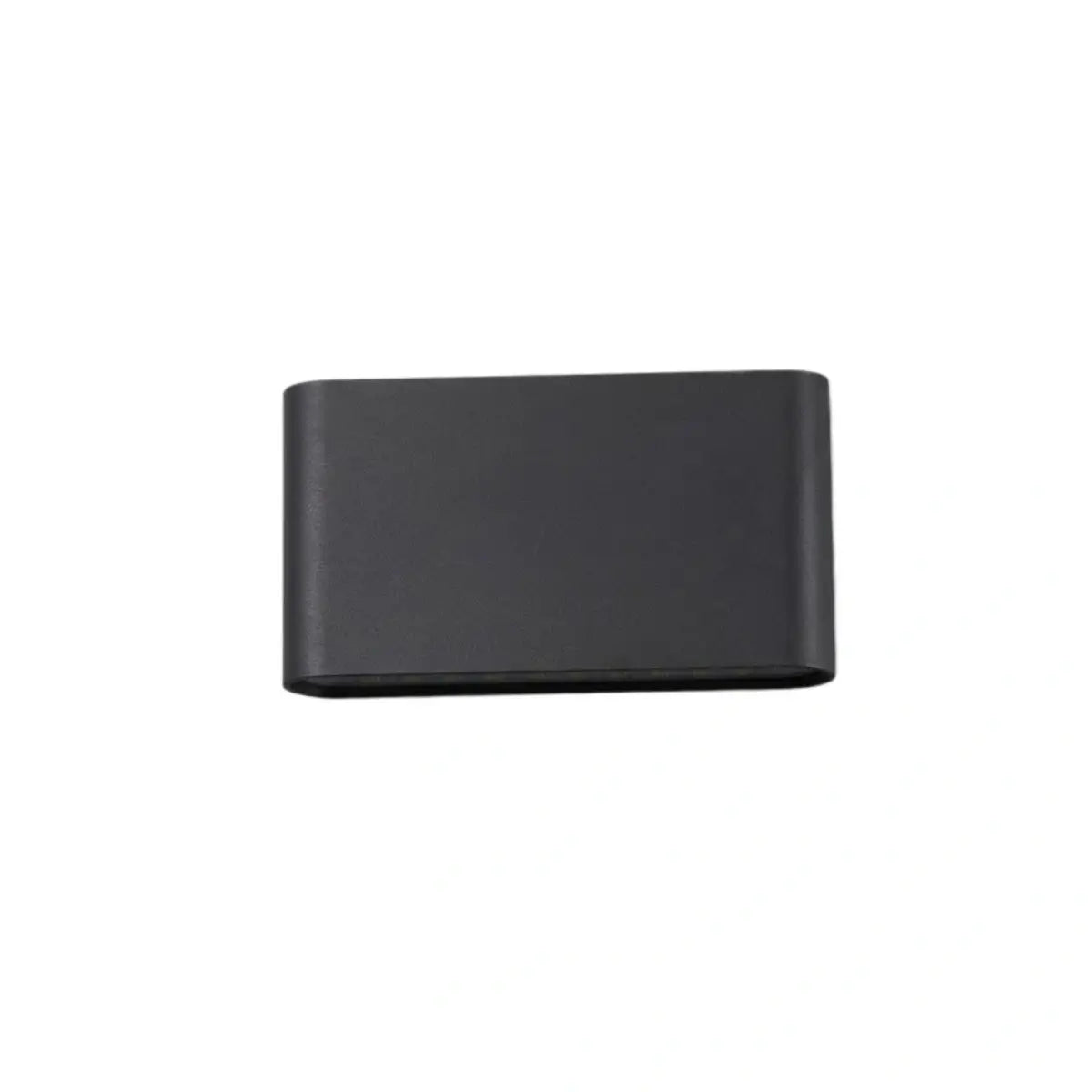 Irondale Minimalist Rectangular Outdoor Wall Lamp - Black Metal for Patio