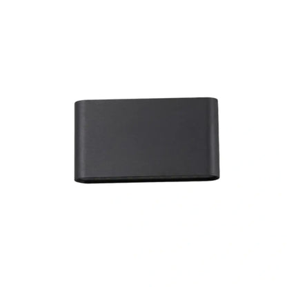 Irondale Minimalist Rectangular Outdoor Wall Lamp - Black Metal for Patio