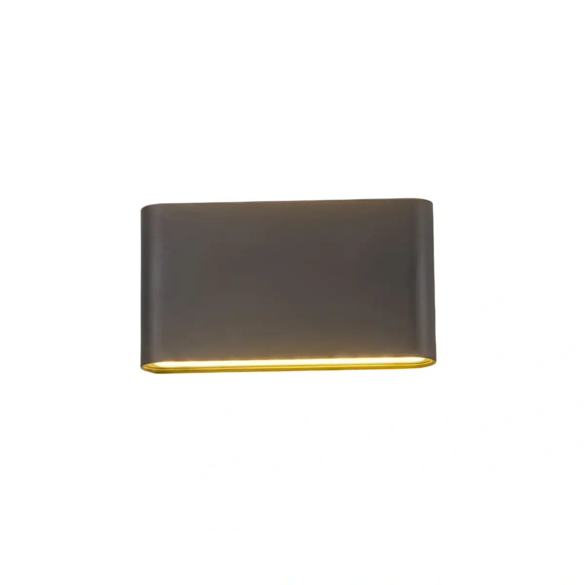 Irondale Minimalist Rectangular Outdoor Wall Lamp - Black Metal for Patio