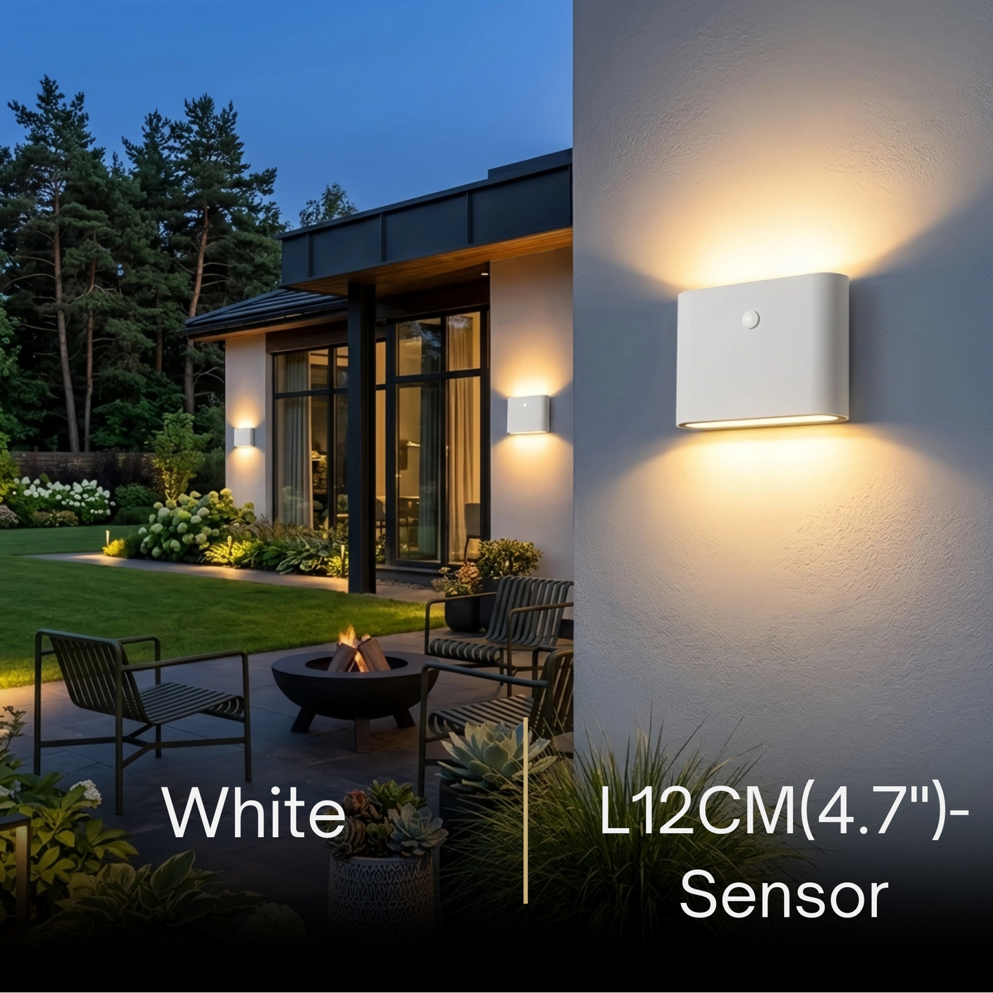 Irondale Minimalist Rectangular Outdoor Wall Lamp - Black Metal for Patio