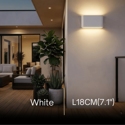 Irondale Minimalist Rectangular Outdoor Wall Lamp - Black Metal for Patio
