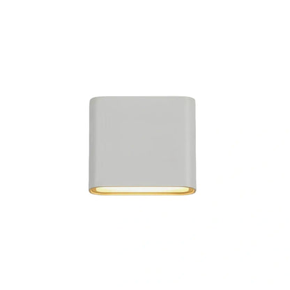 Nuvlight Minimalist Rectangular Outdoor Wall Lamp - Black Metal for Patio
