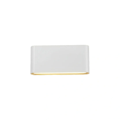 Irondale Minimalist Rectangular Outdoor Wall Lamp - Black Metal for Patio