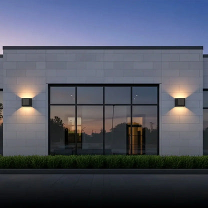 Minimalist Stainless Steel Outdoor Wall Sconce – Modern Exterior Light with Solar or Wired Power