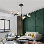 Modern Gold Bird Chandelier - Artistic Flying Swallows LED Pendant for High Ceiling & Living Room